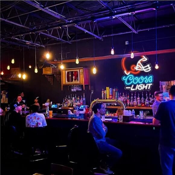 Coors LIGHT Beer Football LED Neon Sign Wall Decor Man Cave Restaurant Bar NEW - Picture 6 of 7